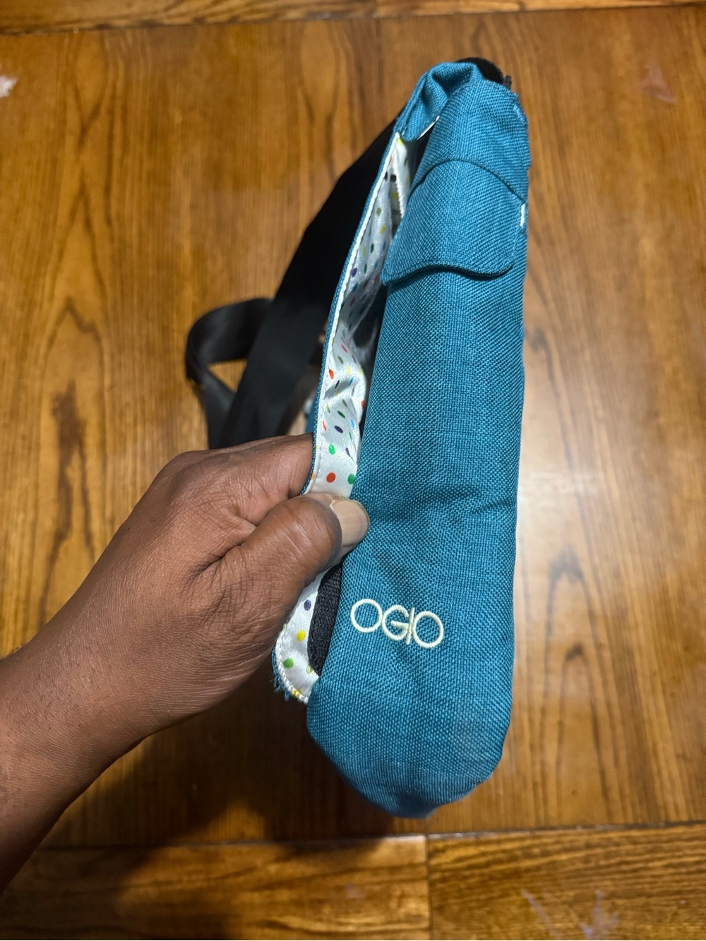 OGIO Teal Messenger Bag with Black Strap - Picture 9 of 11
